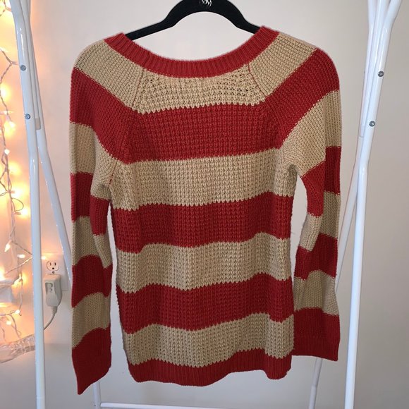 Red Striped Sweater - Picture 3 of 4